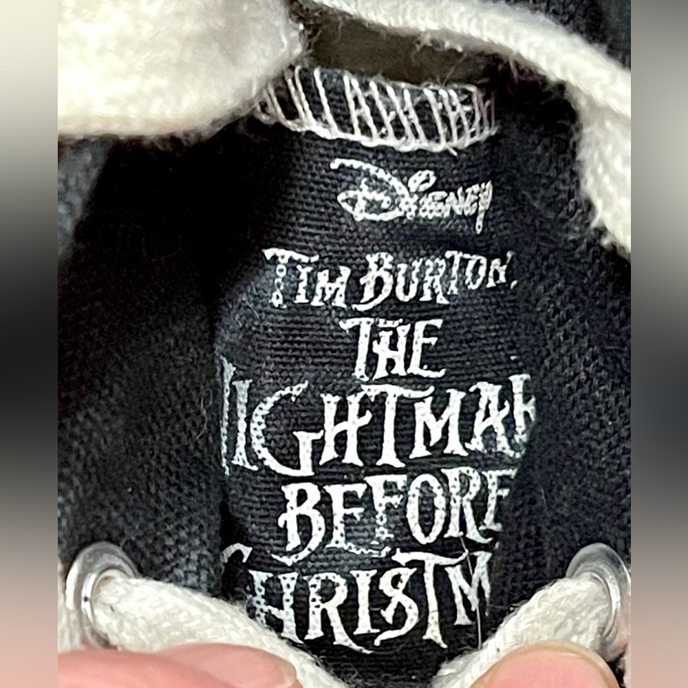 Kids Unisex Nightmare before Christmas Jack and Sally black high top sneakers - Picture 8 of 10